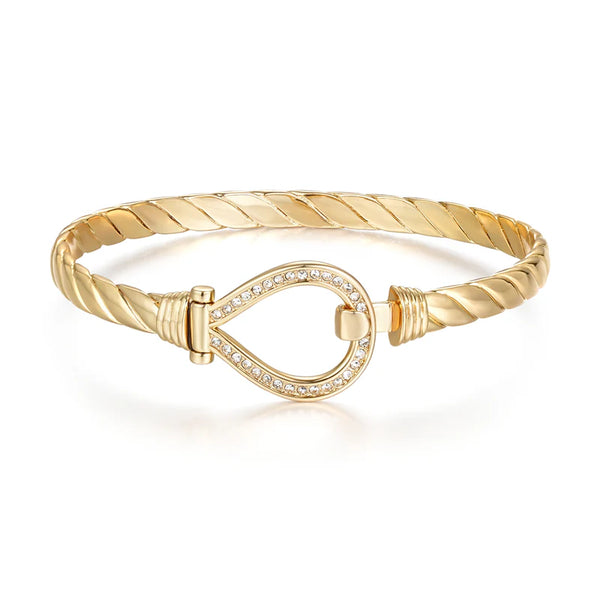 Diamond Loop Bangle (Gold Filled)